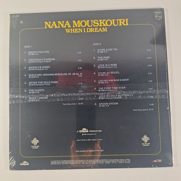 Nana Mouskouri When I Dream LP NEW - Picture 4 of 16